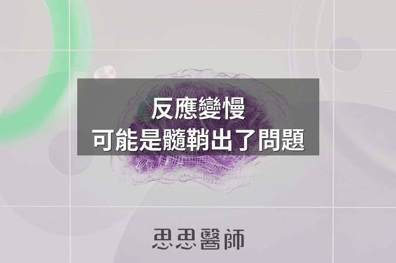 反應變慢，可能是髓鞘出了問題