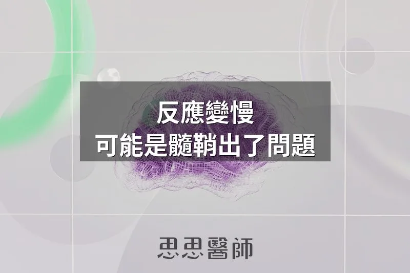 反應變慢，可能是髓鞘出了問題